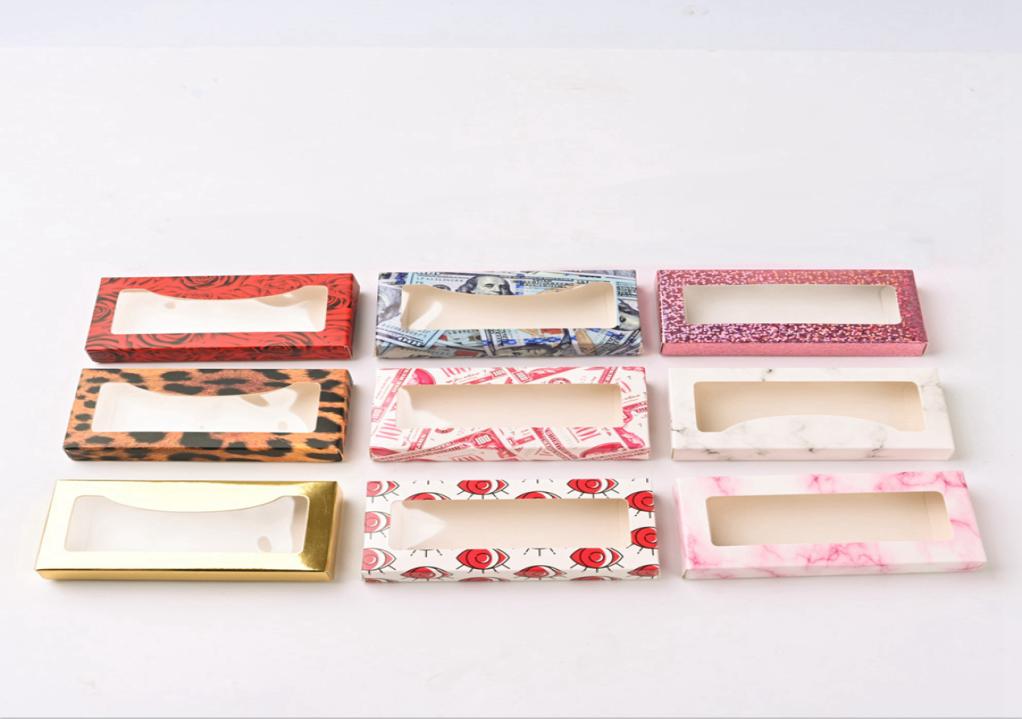

3D Mink Eyelash Package Boxes False Eyelashes Packaging Empty Eyelash Box Case Creative Marbling Lashes Box Packaging with tray RR3890635
