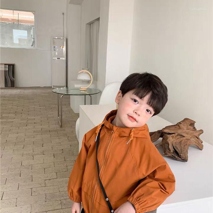 

Jackets 2023 Korean Boys Outerwear Spring Fall Children Casual Zipper Hoodies Clothes For Baby Boy 2-8 Yrs Kids Solid Color Coat, Black