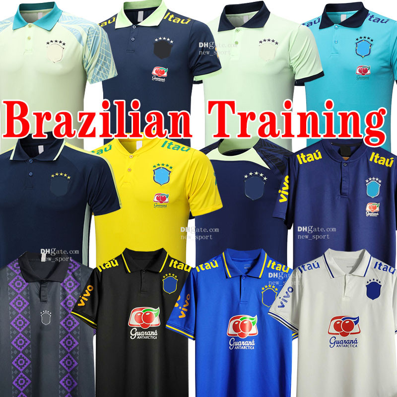 

2023 soccer jerseys BrazilS Training Polo Richarlison G.JESUS camiseta 23/24 COUTINHO Marquinhos Casemiro 2023 brasil Men size football shirt, Training 1