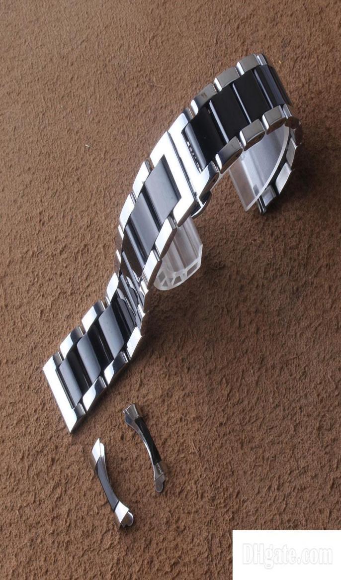 

Stainless steel Watchband watch bracelet Silver black 18mm 20mm 21mm 22mm 23mm 24mm watch band strap new with curved end straight 8477284