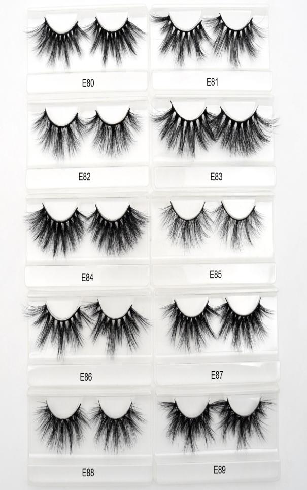 

9 styles E80E89 wispy lashes 3d mink eyelashes Handmade mink lashes cruelty Lightweight False Eyelashes 25mm Dramatic Lashes2746638