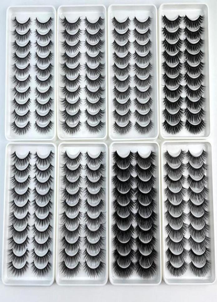 

10Pairs 3D Faux Mink Eyelashes 100 Handmade Natural Soft Full Strip Eyelash Extension Fake Lashes Makeup 10 Style1221398
