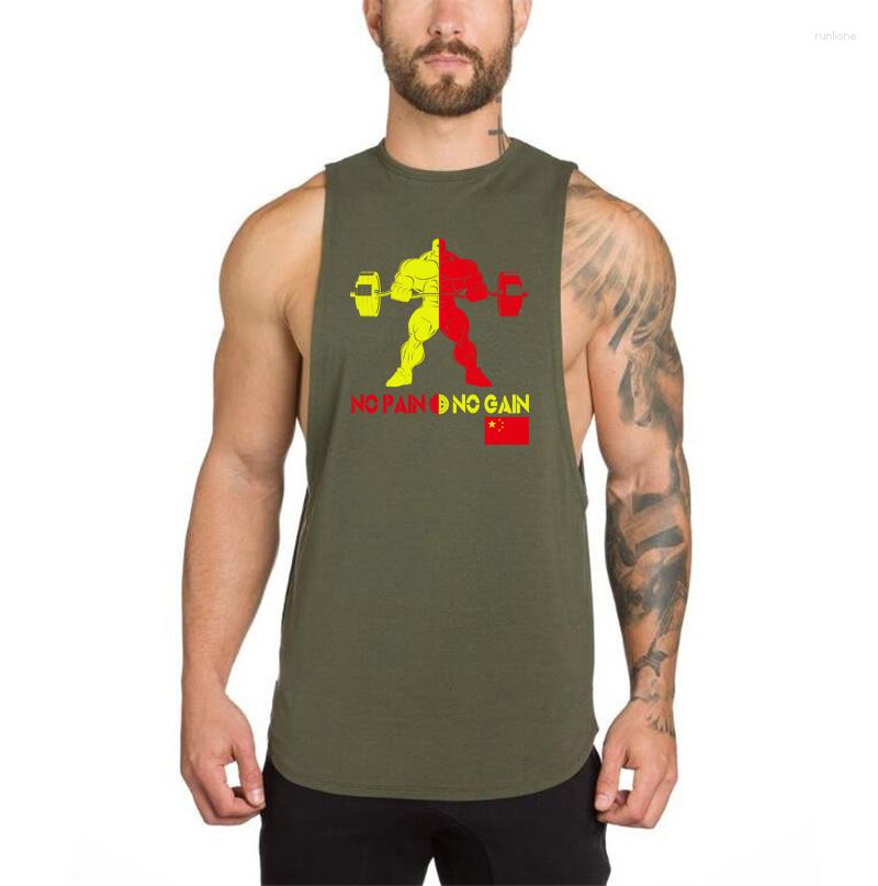 

Men's Tank Tops Mens Gym Clothing Workout Muscle Top Casual Sleeveless Sporting Shirt Running Training Singlets Cotton Fitness Vest, Black