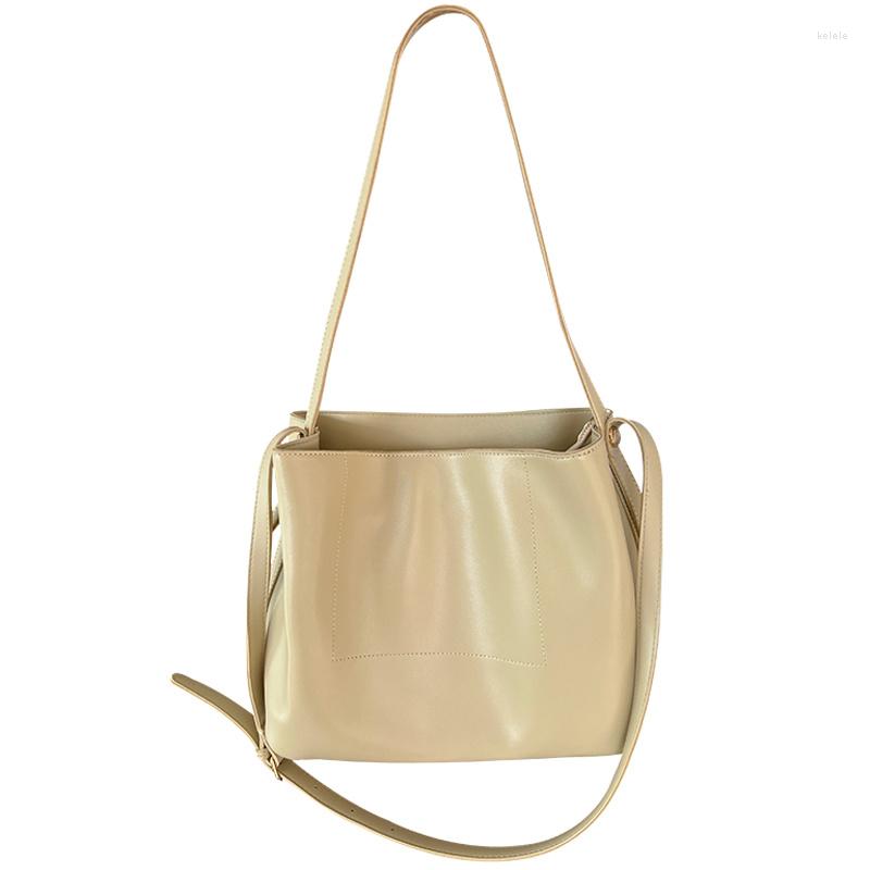 

Evening Bags Versatile Ins Large Capacity Bag Women 2023 Fashion Bucket One Shoulder Messenger Tote, Black