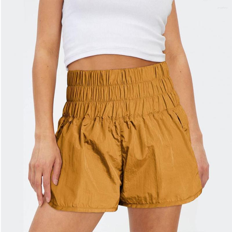 

Women' Shorts Women Sport Mini High Waist Wide Band Solid Color Quick Dry Soft Breathable Summer Jogging Running, Blue