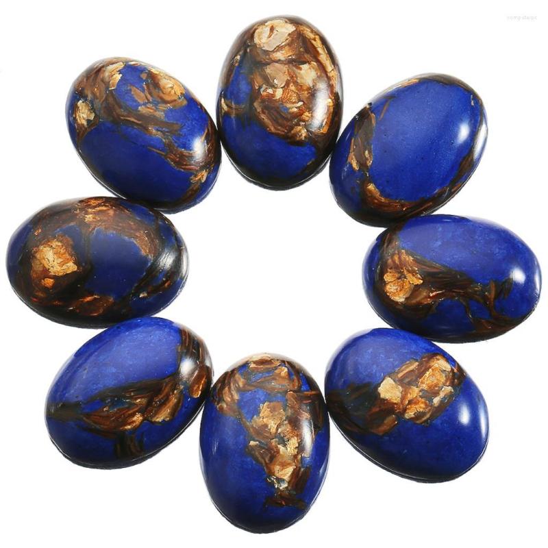 

Jewelry Pouches Pack Of 2 18x25mm Sea Sediment Jasper Oval Stone Flatback Cabochon Beads For Making