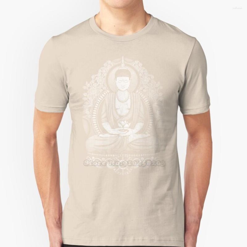 

Men's T Shirts Gautama Buddha White Halftone Distressed Trend T-Shirt Men Summer High Quality Cotton Tops Buddhist, Mtee-purple