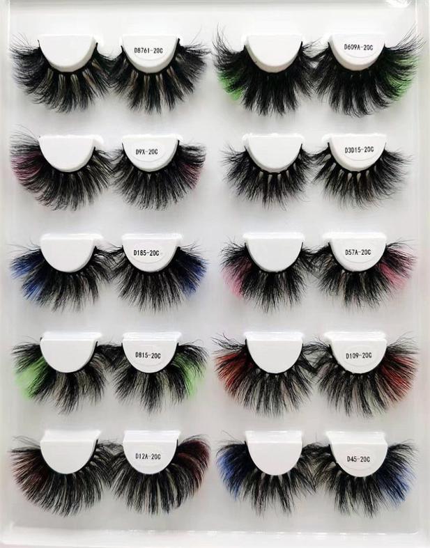 

Colorful Eyelashes 3D Color Eye Lashes Natural Long Colors Eyelash Dramatic Makeup Fake Lash Party Colored Eyelash for Cosplay Hal3606706