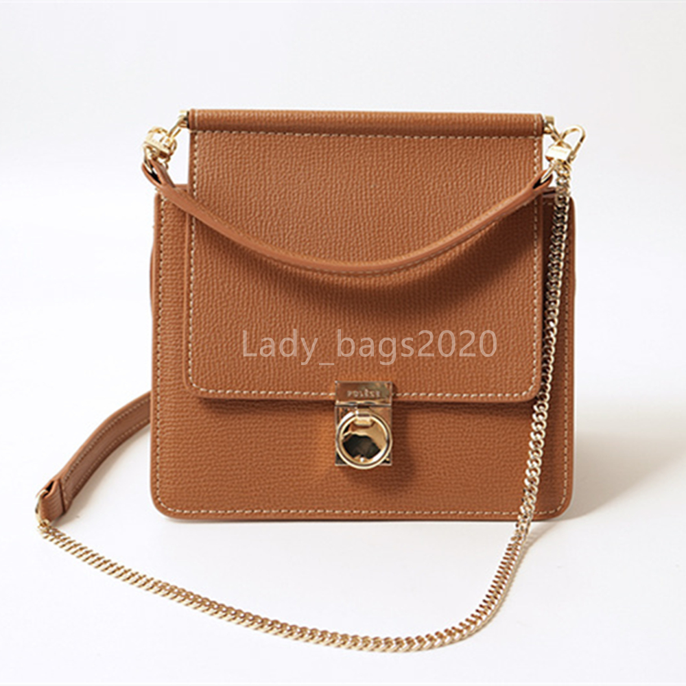 

Polene Paris Bag Chain Bags 5A With Chain Handbag Full-Grain Tonca Textured Calf Leather Tote Luxury Designer Crossbody Women Hobo Handbags Mini Shoulder Purse, White