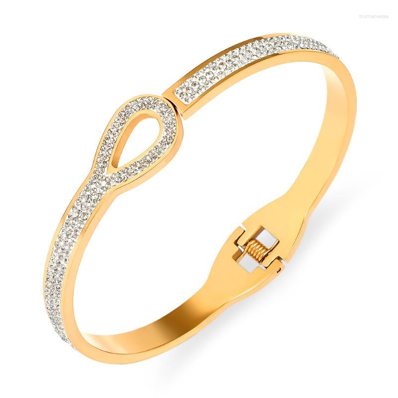 

Bangle Brand Lady Bracelets & Bangles Round Stainless Steel Full Crystals Luxury Famous Jewelry For WomenBangle BangleBangle Raym22