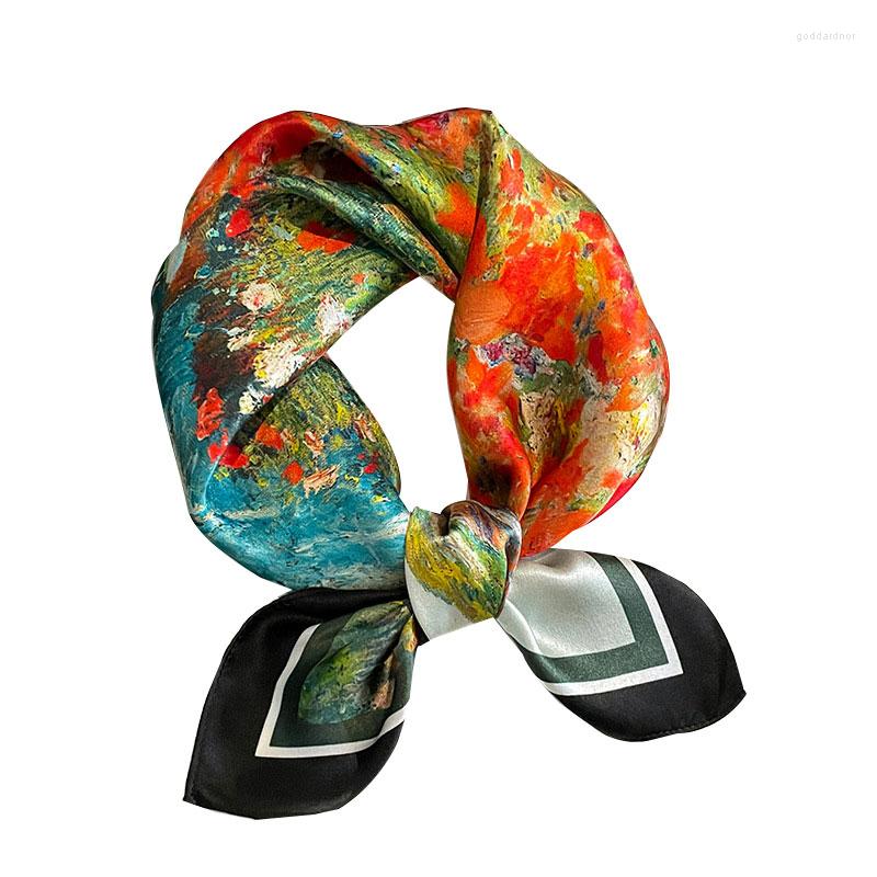 

Scarves Fashion Real Pure Silk Headscarf Square Satin Scarf For Women Shawl Foulard Hijab Wrap Bandana Neck Wrist Bufanda Echarpe