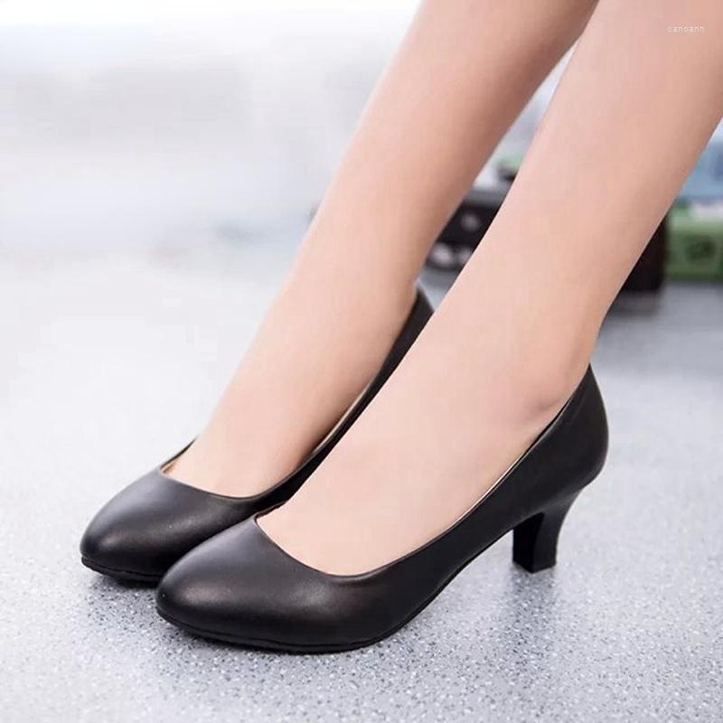 

Dress Shoes 2023 Spring Autumn Fashion Office Lady Women's Leather High Heels Wedding Woman Comfortable Pumps, White