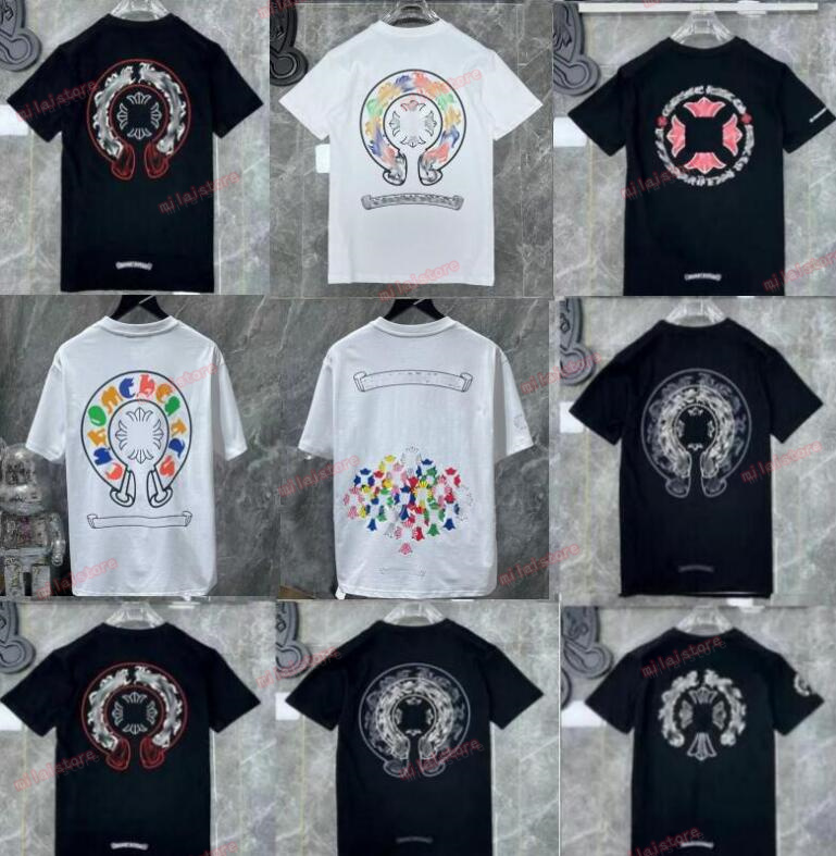 

Classics Mens t Shirts Heart High Quality Brand Crew Neck Chromes Short Sleeves Tops Tees Ch T-shirts Sweater Casual Horseshoe Sanskrit Cross Print Xr7, W111