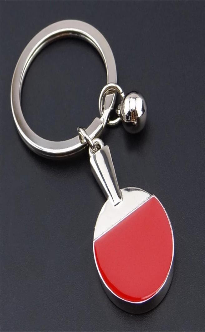 

Fashion Sport Ping Pong Table Tennis Ball Keychain Creative Bat Key Ring Keychains Car Key Chain Souvenir Gift6412513