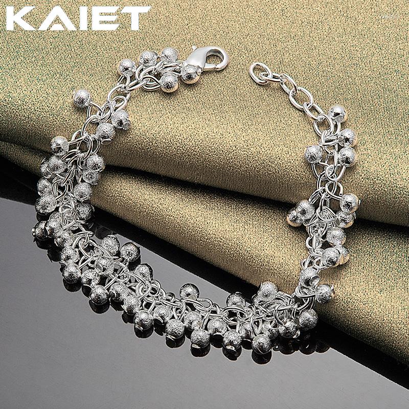 

Charm Bracelets KAIET Silver Color Matte Grape Beads Bracelet Jewelry For Women Wedding Party Fashion Accessories