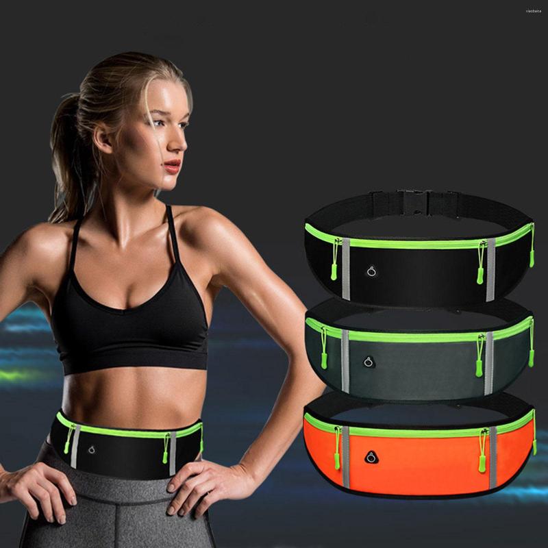 

Waist Bags Unisex Fanny Pack Running Reflective Belt Bag With Adjustable Strap For Workout Traveling Cycling NIN668, Gray
