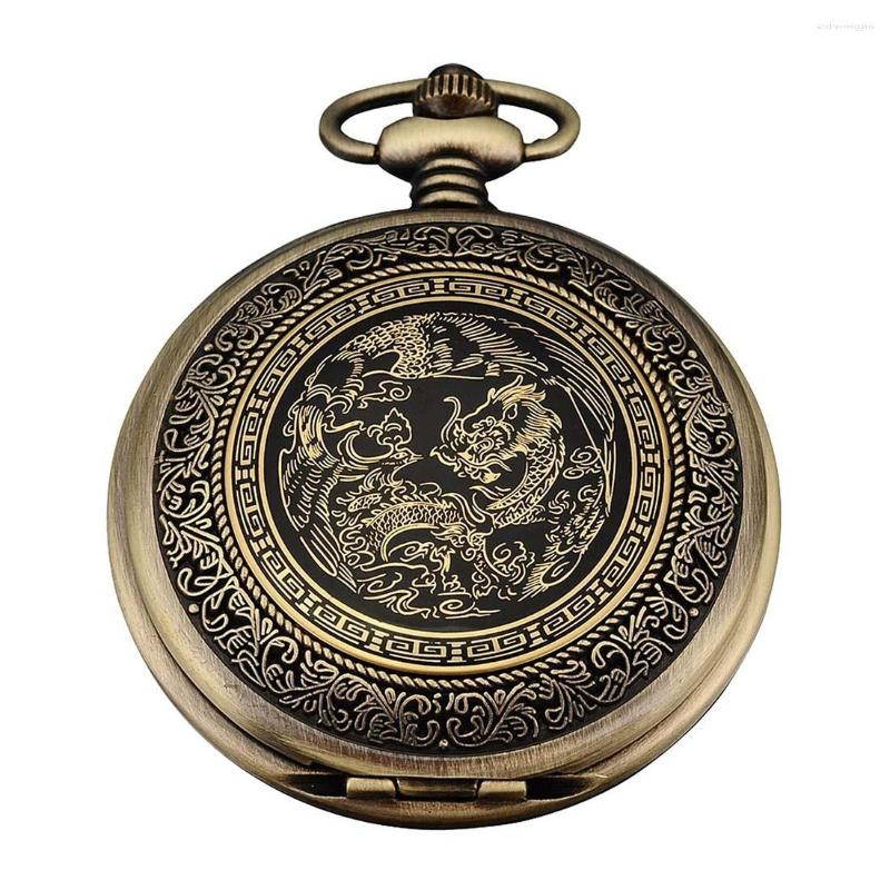 

Watch Repair Kits Quartz Pocket Analog Bronze Box With Dragon Series