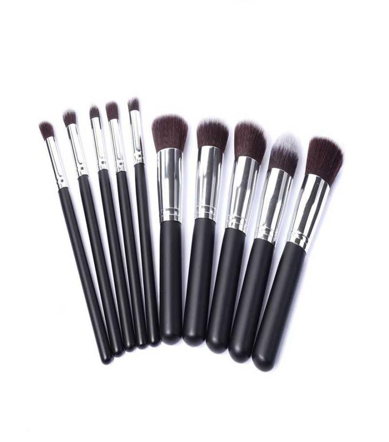 

10pcs Makeup Brushes Professional Cosmetic Brush Kit Nylon Hair Wood Handle Eyeshadow Foundation Tools1878546