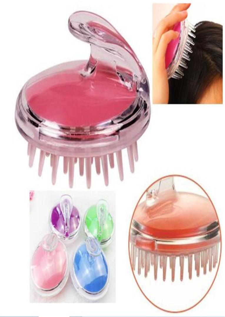 

Silicone Head Massager Shampoo Scalp Massage Brush Hair Washing Comb Body Massage Brush DHL 6461573