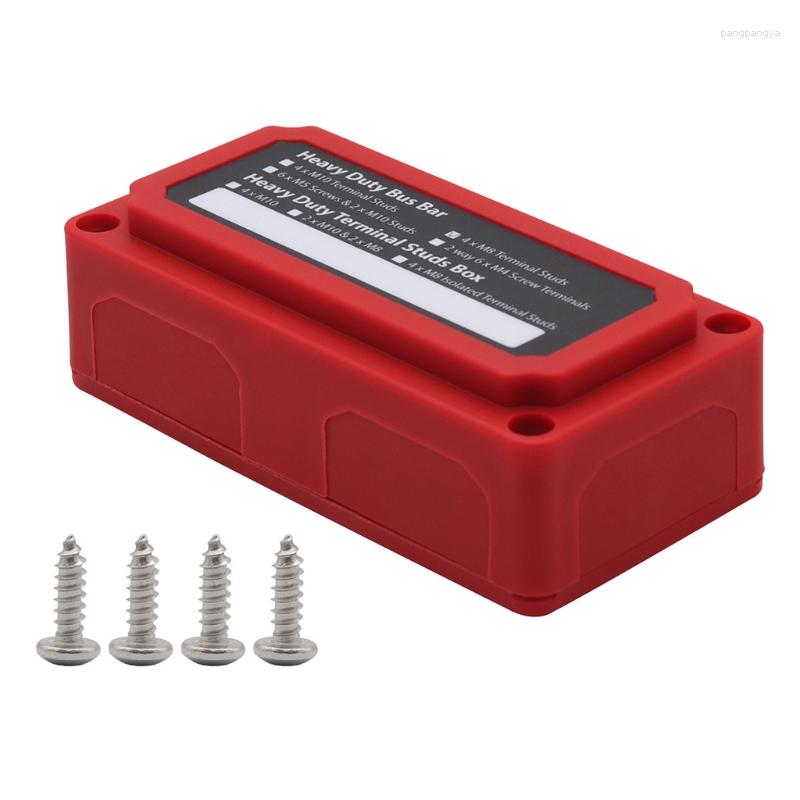 

All Terrain Wheels Bus Bar Box Board Heavy Duty Busbar Module 300A DC 48V High Current Black Red Shell Power Distribution Block