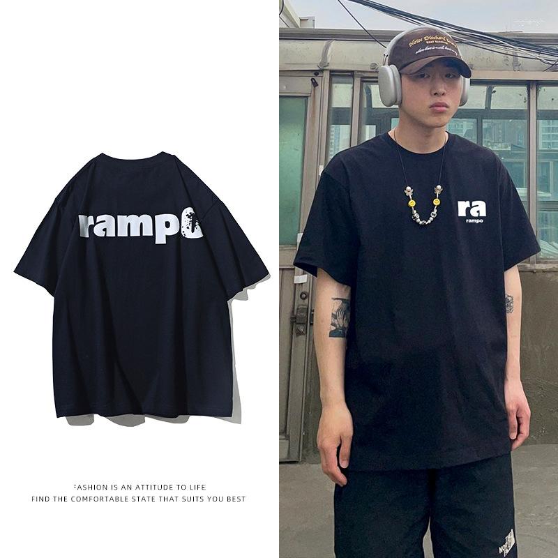 

Men' T Shirts Stylish And Loose Men' Cotton T-shirt With Letter Print For Summer, Black