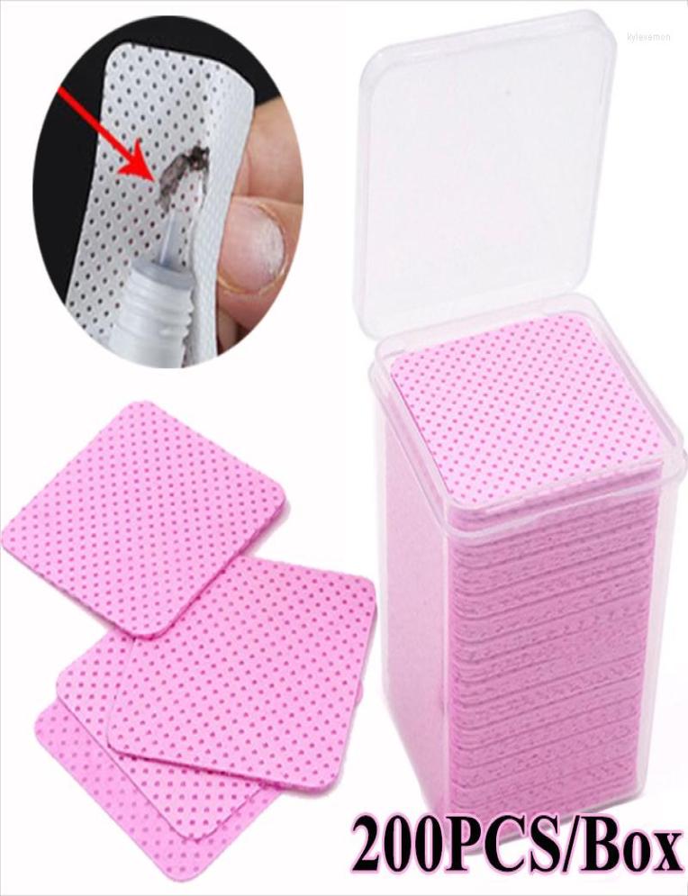 

200pcs Wipes Paper Cotton Eyelash Glue Remover Pads Wipe The Mouth Of Bottle Prevent Clogging Lint Cleaner4607065