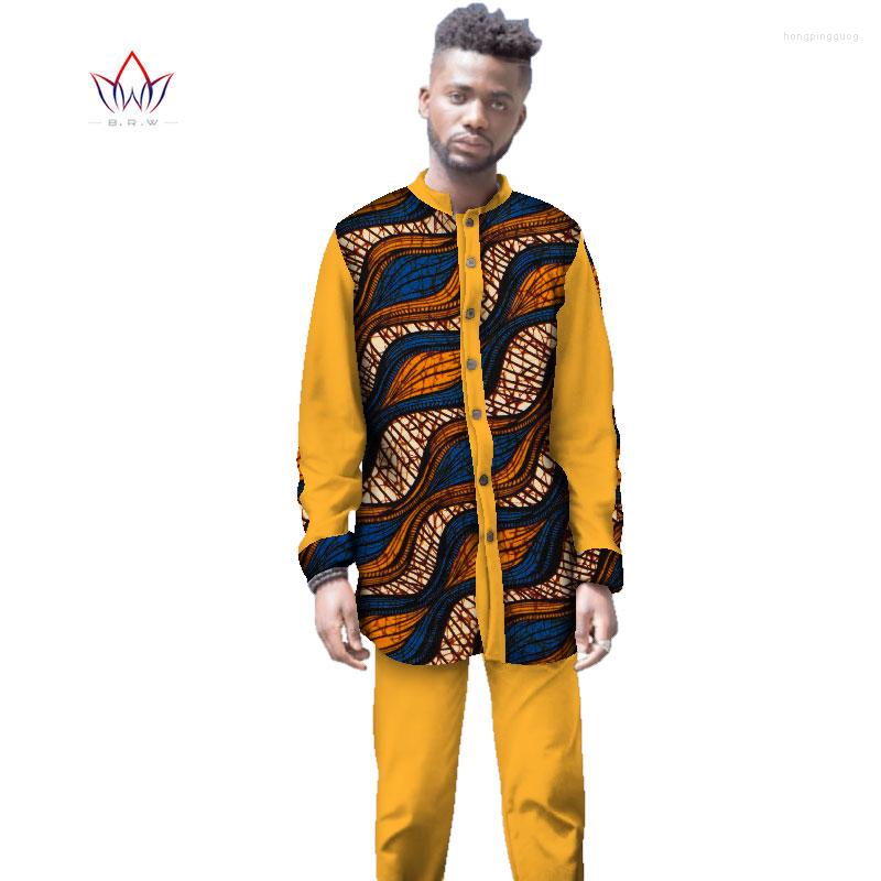 

Ethnic Clothing Bintarealwax Autumn Men 2 Pcs Set Dashiki Long Sleeve Plus Size African Clothes Patchwork Casual Style WYN485