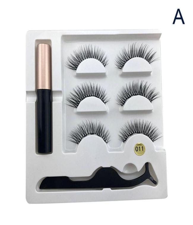 

5 Magnet Eyelash Magnetic Liquid Eyeliner Magnetic False Eyelashes Tweezer Set Waterproof Long Lasting Eyelash8276189