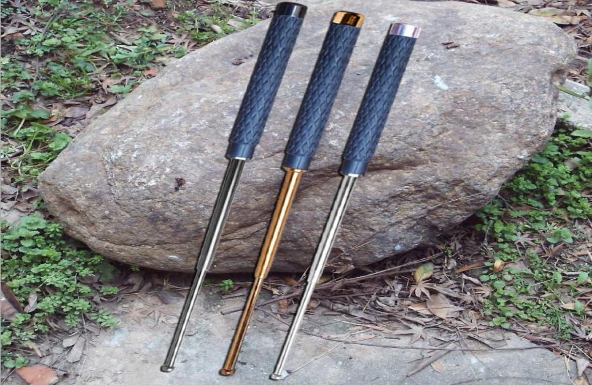 

20 Diamond resistance stick Hummer rubber swing stick outdoor selfdefense telescopic stick car protective gear selfdefense equip8505346, Green