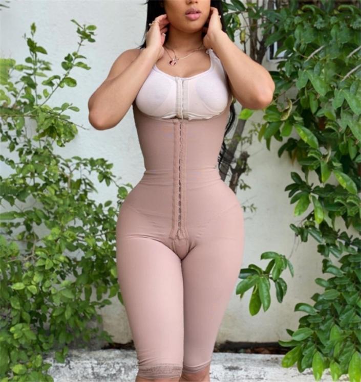 

Women Bodyshaper Corset Knee High Compression Girdle Daily Postpartum Skims Bodysuit Use Slimming Sheath Flat Belly 2202121192039, Black