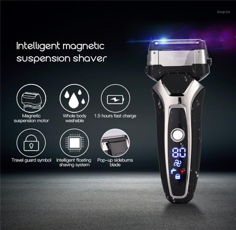 

Whole Body Washable Electric Shaver Quick Charge Men039s Shaving Machine Professional 3 Blade Razor With LED Display 017651561