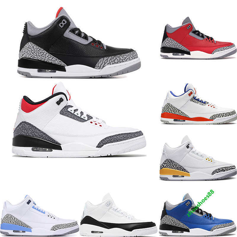 

3 Jumpman Basketball Shoes 3s BLACK CEMENT FIRE RED Men Women LASER ORANGE UNC VARSITY ROYAL SneakersASXD