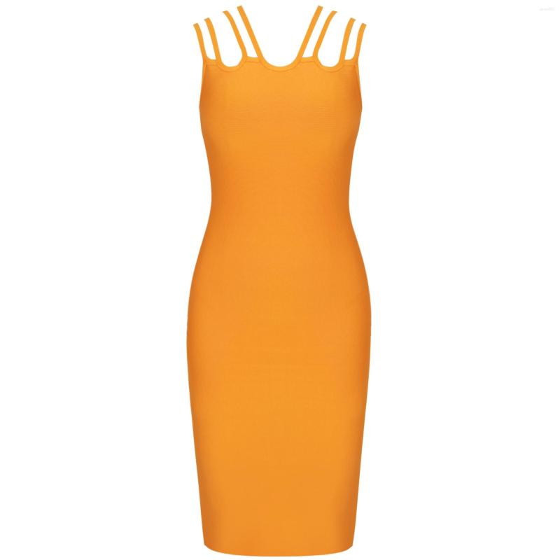 

Casual Dresses Midi Bandage Dress 2023 Christmas Year Orange Bodycon Women Summer Sexy Party Evening Club Outfits, Black