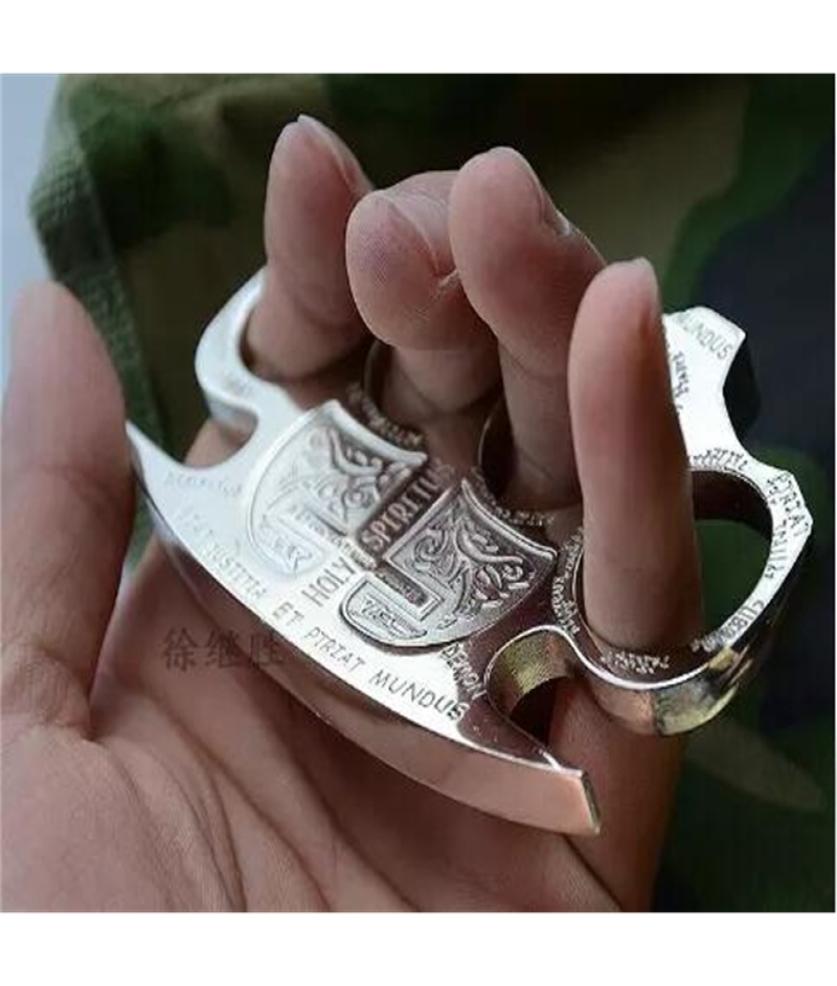 

Brand New DETECTIVE CONSTANTINE BRASS KNUCKLE DUSTERS GOLD Powerful damage safety equipment selfdefense5209679, Black