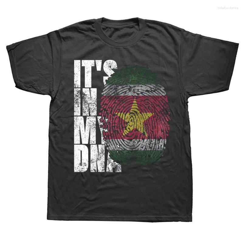 

Men's T Shirts It's In My DNA Suriname Surinamese Flag Summer Graphic Streetwear Short Sleeve Birthday Gifts T-shirt Mens Clothing, White