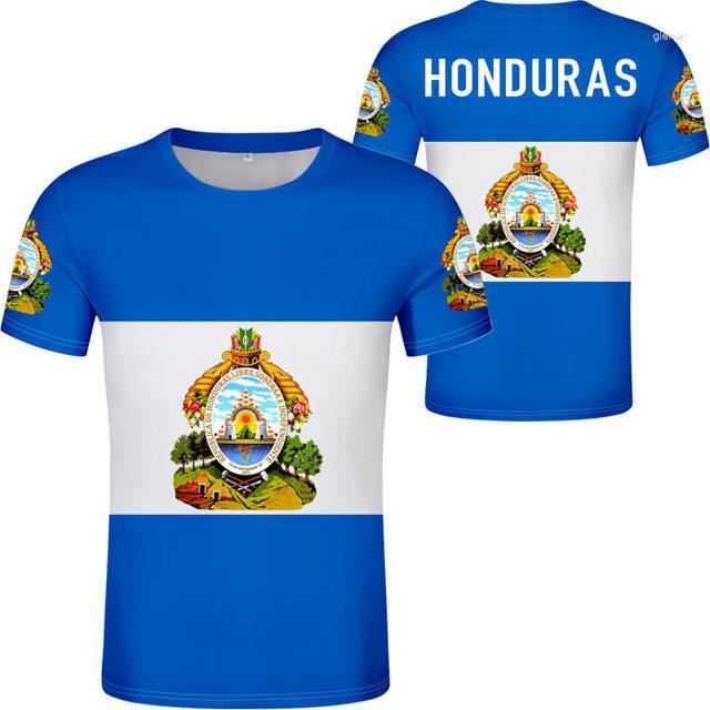 

Men's T Shirts 2023 Custom Loose Short Sleeve Top Flag Of Honduras T-shirt Casual Street Fashion Men's And Women's Summer, Khaki