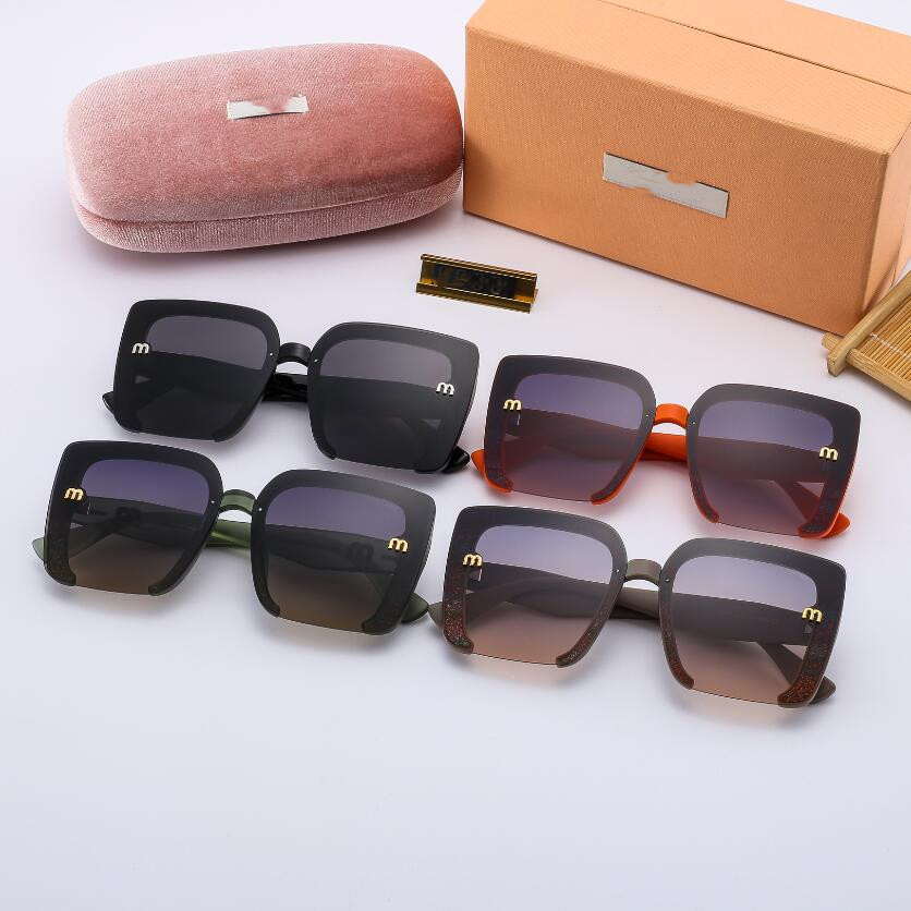 

NEW Miu Luxury Sunglasses Street Shot Minimalist Classic Sunglasses Metal logo Uv protection glasses Retro Women's Glasses beach Sunglass Ladies miu