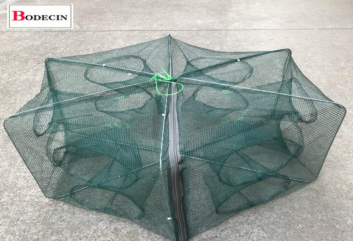 

cangrejeras redes de pesca Fishing AccessoriesFishing Net 681216 Holes Casting Network Crayfish Catcher Crab Cage Nylon Foldabl7616795