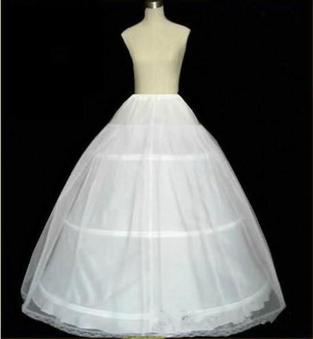 

Cheap Three Hoops Petticoats for Ball Gowns Adjustable Sizes Crinoline Bridal Accessories Underskirt for WeddingPromQuinceanera 9143203, White