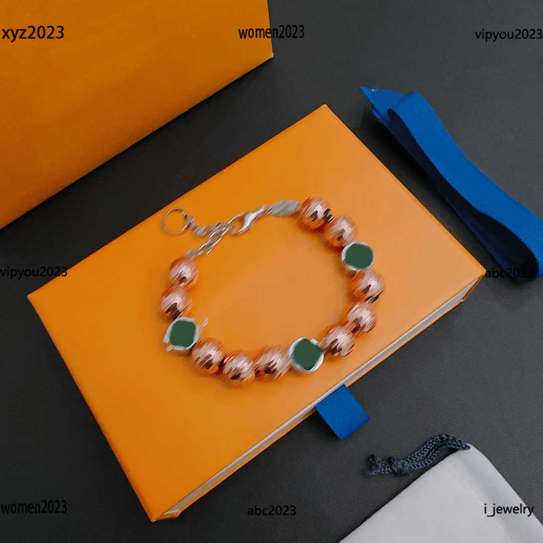 

women designer Bracelet Making old designs jewelry Gravure printed round bead string Beaded bracelets #Including box new arrival
