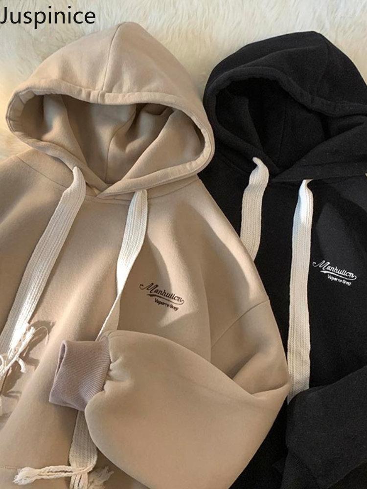 

Men's Hoodies Juspinice Men Hoodie Solid Color Unisex Korean Sweatshirts Loose 2023 Autumn Male Casual Oversize Hooded Pullovers Harajuku, Black