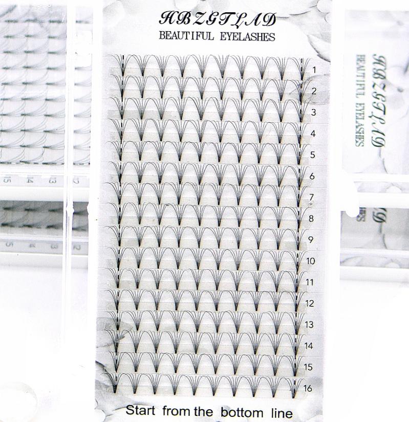 

2020 New 16 line 6D Russian Volume Eyelashes Extension short Stem Pre made Fans CD curl Mink Lash Selling Eyelash Individual 2297007