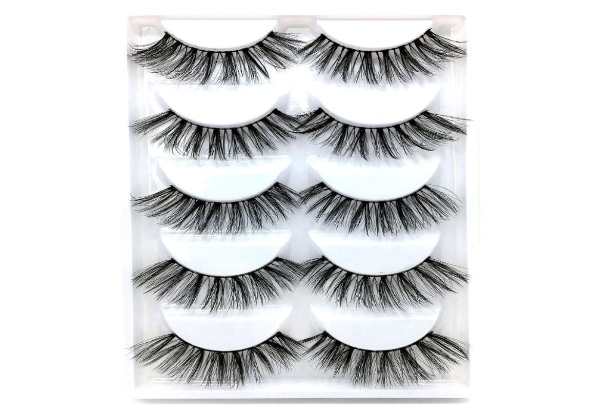 

5 Pairs Mink False Eyelashes Messy Natural Soft Lashes Makeup for Eyes Handmade Thick Lashes7764596