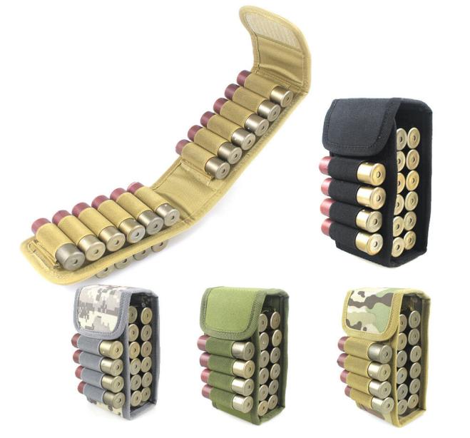 

Tactical 12 Gauge Sgun Shells 16 Round Bullet Package Molle Magazine Pouch6601104, Green