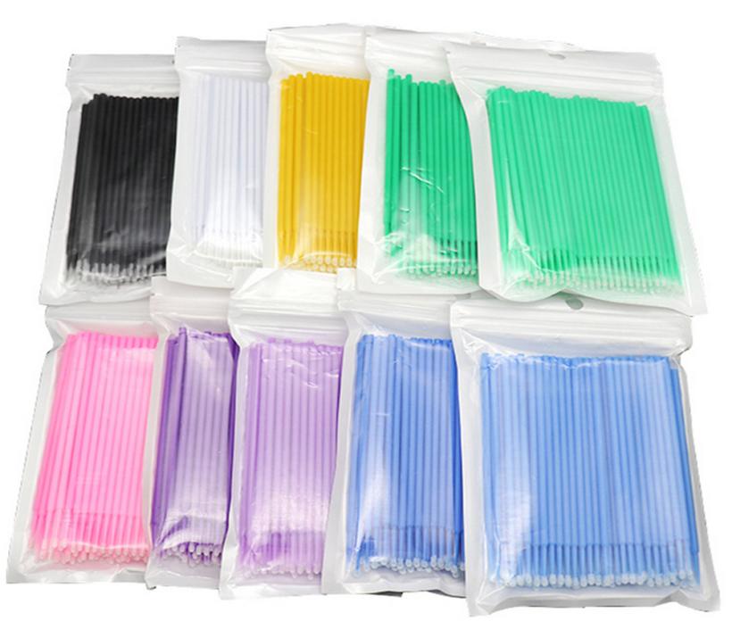 

100Pc Disposable MicroBrush Eyelashes Extension Individual Lash Removing Swab Micro Brush For Eyelash Extension Tools3380658