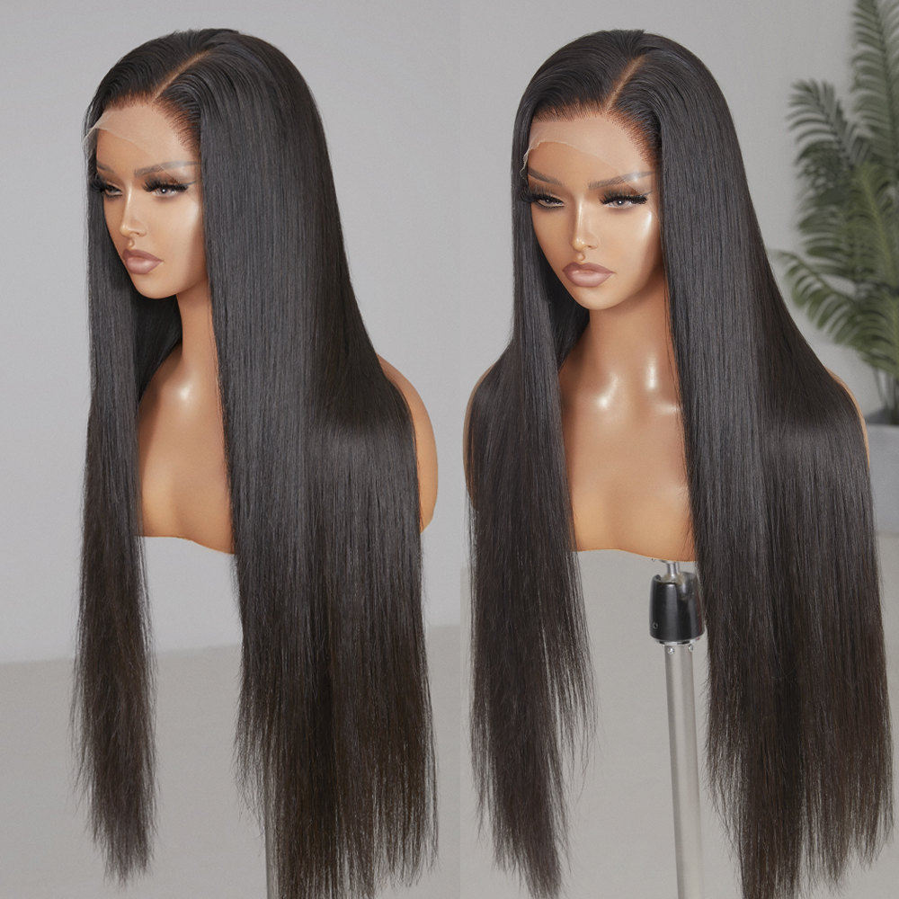 

30 40 Inch Hd Lace Wig 13x6 13x4 Human Hair Bone Straight Lace Frontal Wigs For Women Pre Plucked Brizilian Glueless Hair Wigs, Natural color
