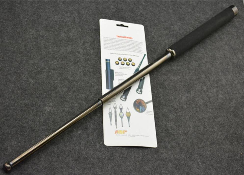 

21 inch ASP swing stickhard chrome black titanium version TACTTIAL BATON defense swing stick Tactical Combat Selfdefense EDC to7273410