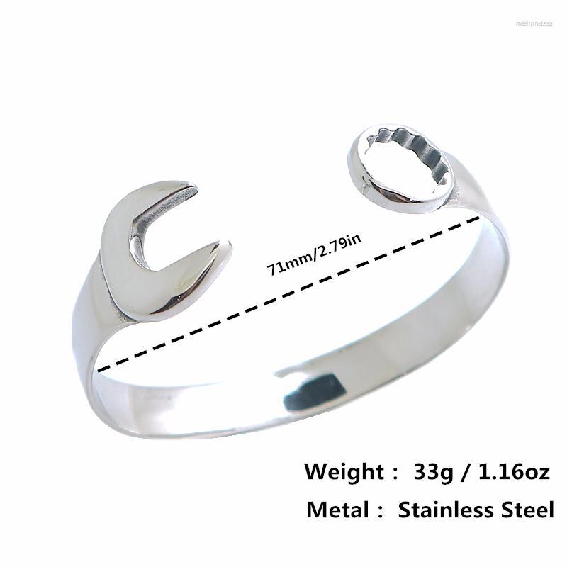 

Bangle Mens Boys 316L Stainless Steel Cool Polishing Spanner Adjusted