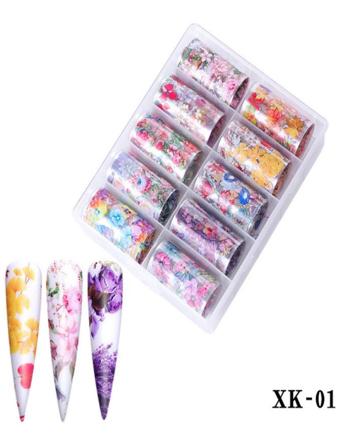 

NAS006 10Pcs Starry Sky Nail Foils Holographic Transfer Water Decals Nail Art Stickers 4100cm DIY Image Nail Tips Decorations Too7710311, Light yellow