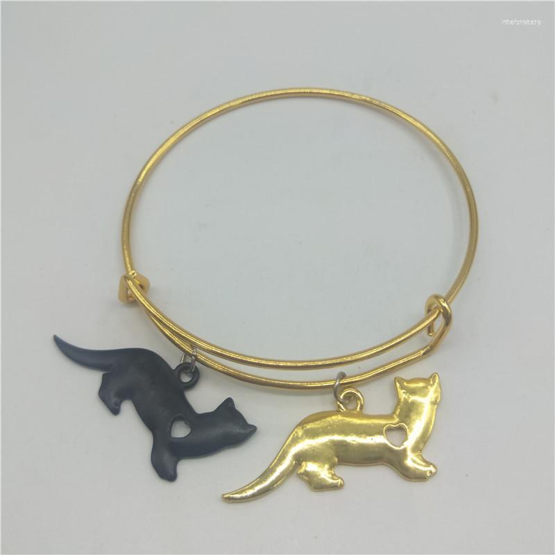 

Bangle 4 Colors Ferret Charm Weasel Pet Bangles Wristband Women Copper Animal Jewelry